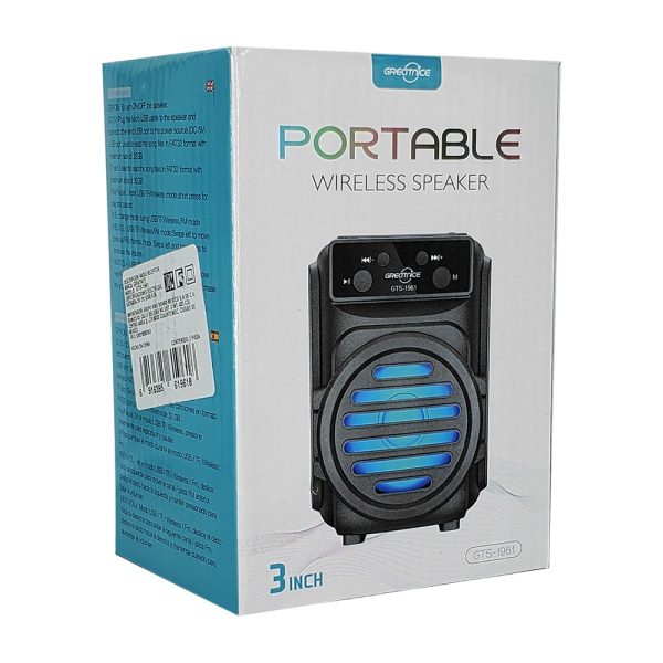 GTS-1961 | 3-Inch RGB Bluetooth Speaker with USB/TF/FM – Portable Wireless Speaker for Travel, Parties & Outdoor Fun - Image 2