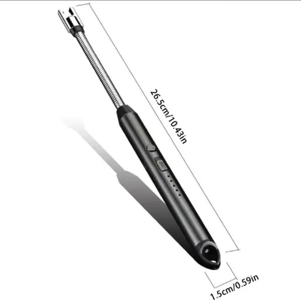 360° USB Rechargeable Plasma Arc Lighter – Flexible Rotating Elbow, Windproof & Flameless with Safety Lock | For Candles, BBQ, Fireplaces & Stoves (Random Color) - Image 4