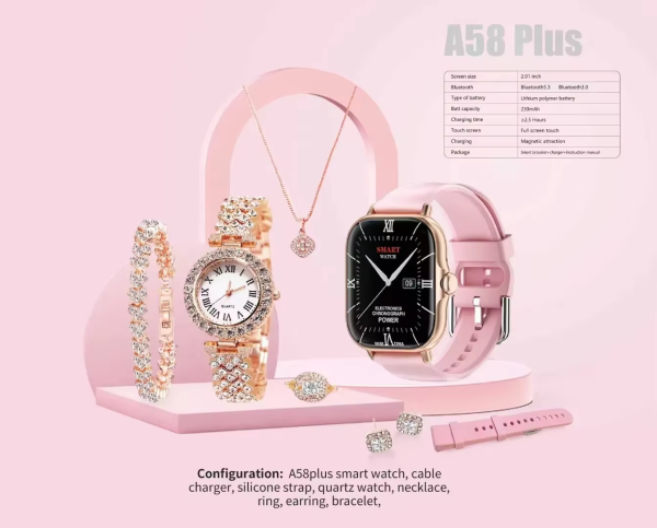 A58 Plus 6-in-1 Smartwatch for Women - Image 3