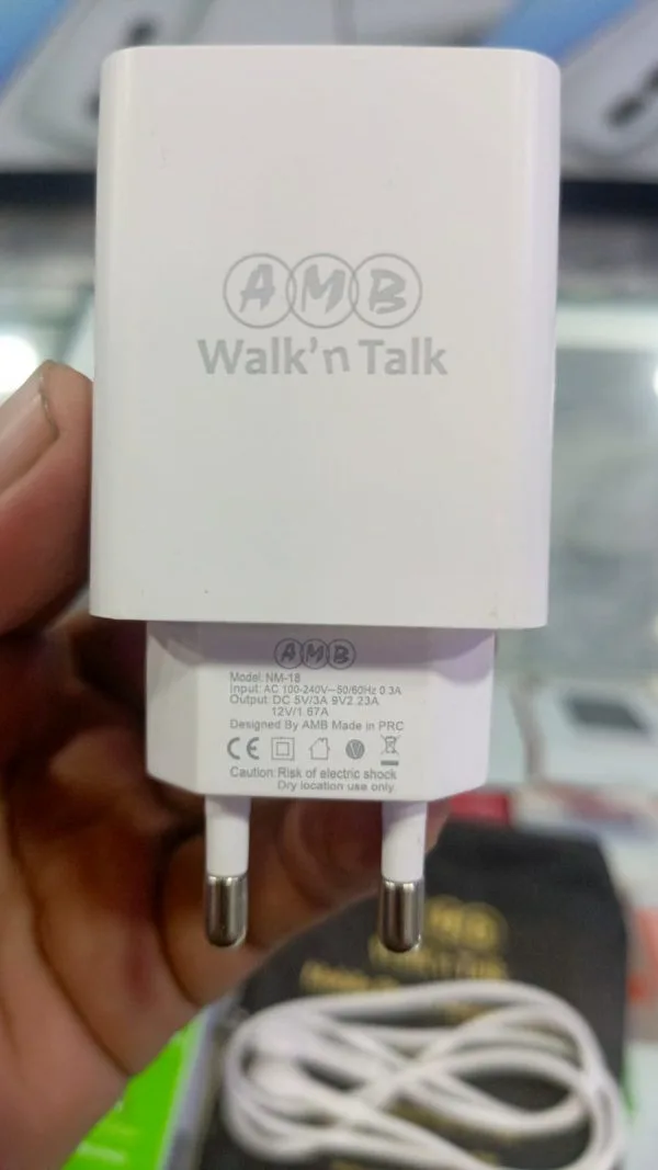 AMB Walk’n Talk NM-18 | 22.5W Super Fast Charger with Multi-Layer Safety Protection - Image 3