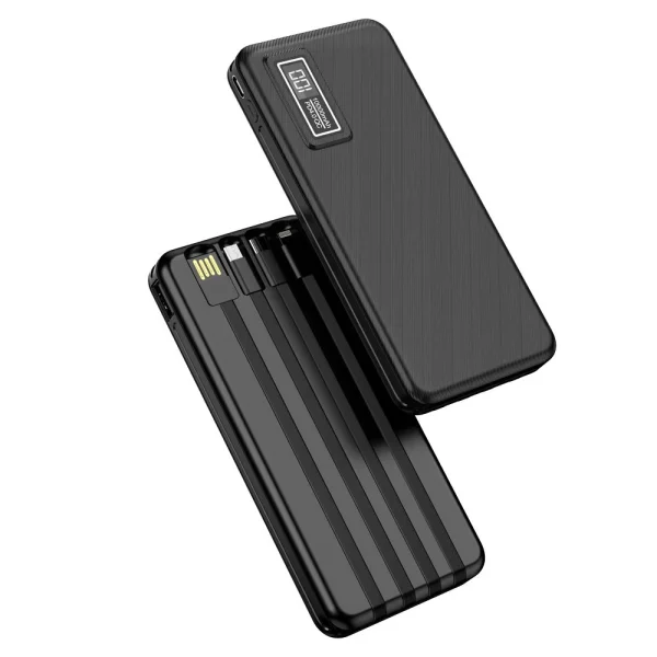ASPOR A300 10000mAh Power Bank – Original Li-Polymer Battery, 4-in-1 Multi-Port Fast Charging, LED Display - Image 4