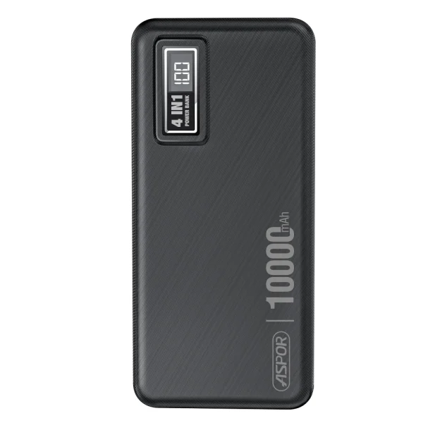 ASPOR A300 10000mAh Power Bank – Original Li-Polymer Battery, 4-in-1 Multi-Port Fast Charging, LED Display - Image 5