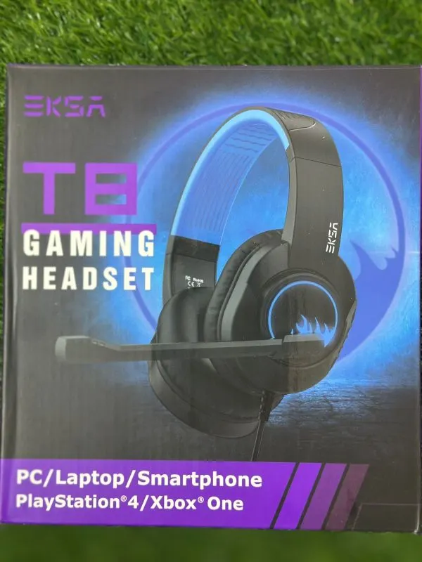 EKSA T8 Pro Gaming Headset with Mic & LED Lights | Immersive Stereo Sound | PC, Console & Mobile Compatible - Image 3