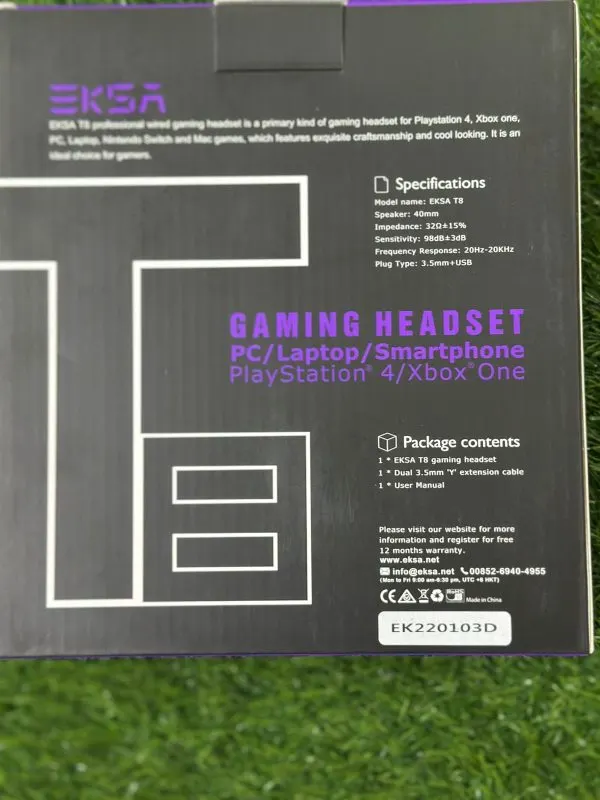 EKSA T8 Pro Gaming Headset with Mic & LED Lights | Immersive Stereo Sound | PC, Console & Mobile Compatible - Image 4
