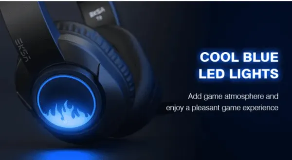 EKSA T8 Pro Gaming Headset with Mic & LED Lights