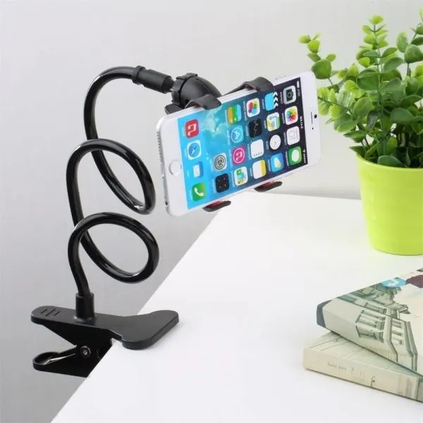 Flexible 360° Rotating Mobile Phone Holder – Strong Grip, Adjustable Lazy Bedside Stand for Hands-Free Use - Image 2