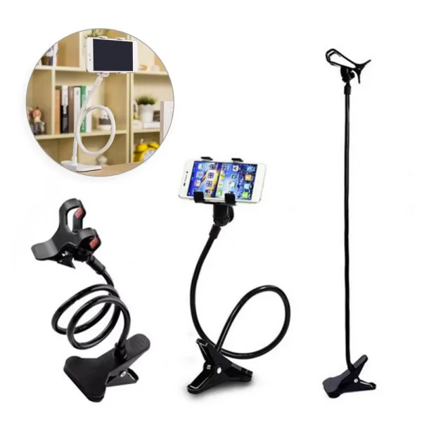 Flexible 360° Rotating Mobile Phone Holder – Strong Grip, Adjustable Lazy Bedside Stand for Hands-Free Use - Image 3