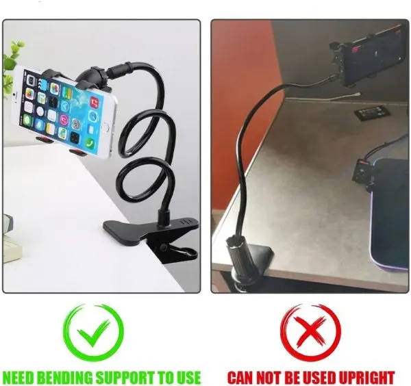 Flexible 360° Rotating Mobile Phone Holder – Strong Grip, Adjustable Lazy Bedside Stand for Hands-Free Use - Image 8