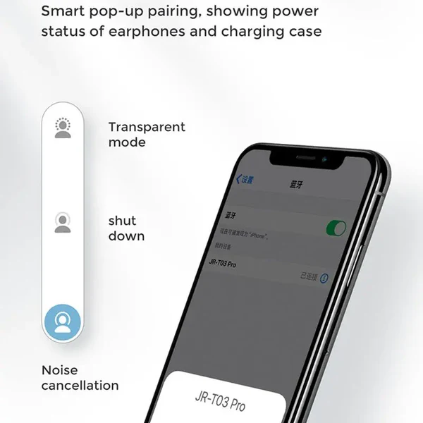 Joyroom JR-T03S Pro True Wireless Earbuds – White (Original) - Image 9