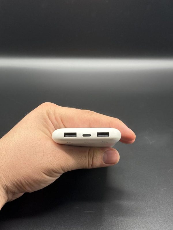 ELEC 10,000 mAh Fast-Charge Power Bank – Dual Type-A + Type-C Output │ Sleek White Portable Charger - Image 7