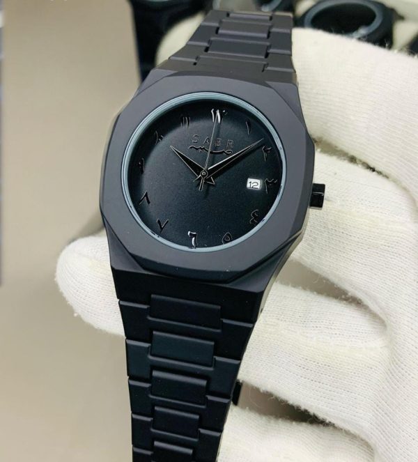 Full Black Aura Quartz Analog Watch for Men – Lightweight, Premium Finish & Stylish Everyday Wear - Image 3
