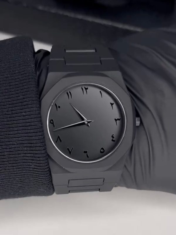 Full Black Aura Quartz Analog Watch for Men – Lightweight, Premium Finish & Stylish Everyday Wear - Image 5