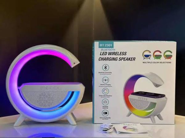 G-Shaped RGB Table Lamp with Bluetooth Speaker