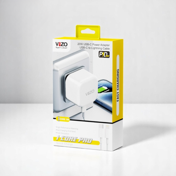 Icore Pro – Premium 20W–25W Fast iPhone Charger with Original Lightning Cable | Smart & Safe Charging for iPhone 8–16 - Image 2
