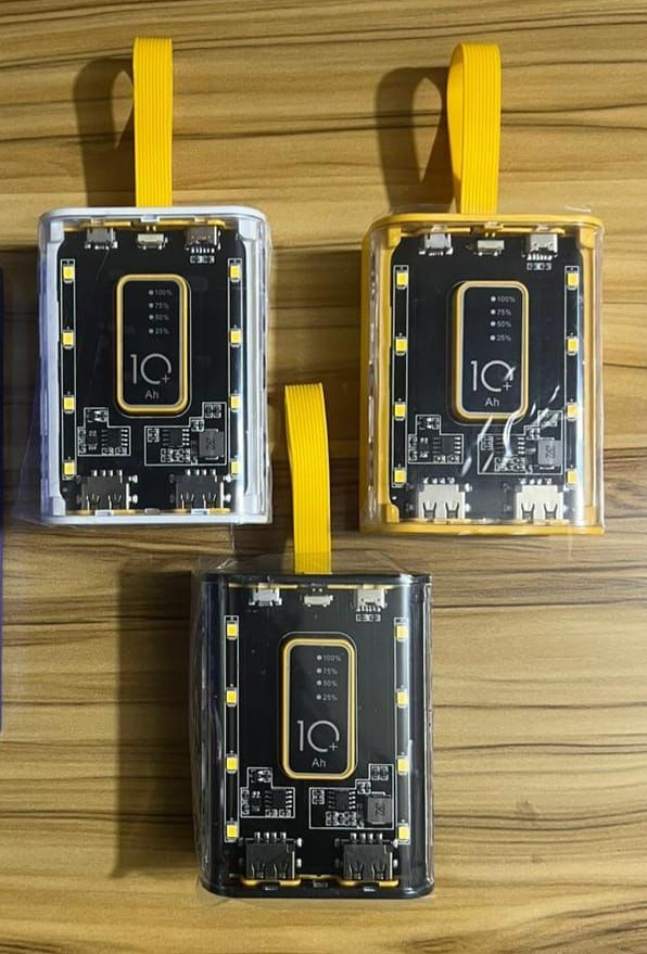 Mini Transparent 10,000 mAh Portable Power Bank – Fast Charging, Dual Output, LED Indicator (Random Color) - Image 5