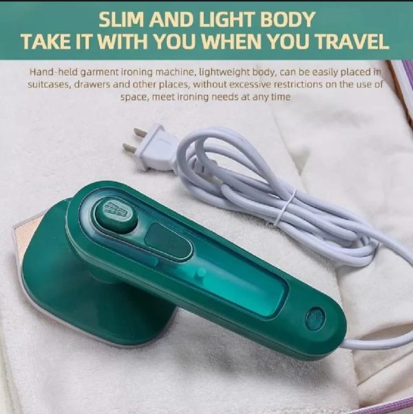 Portable Mini Electric Steam Iron – Travel-Friendly Handheld Garment Steamer with Ceramic Soleplate & 80ml Water Tank | Quick Heat-Up Wrinkle Remover - Image 5