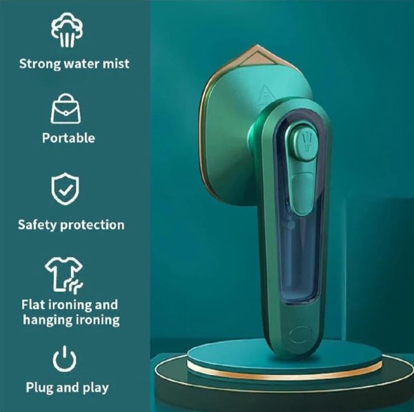 Portable Mini Electric Steam Iron – Travel-Friendly Handheld Garment Steamer with Ceramic Soleplate & 80ml Water Tank | Quick Heat-Up Wrinkle Remover - Image 6