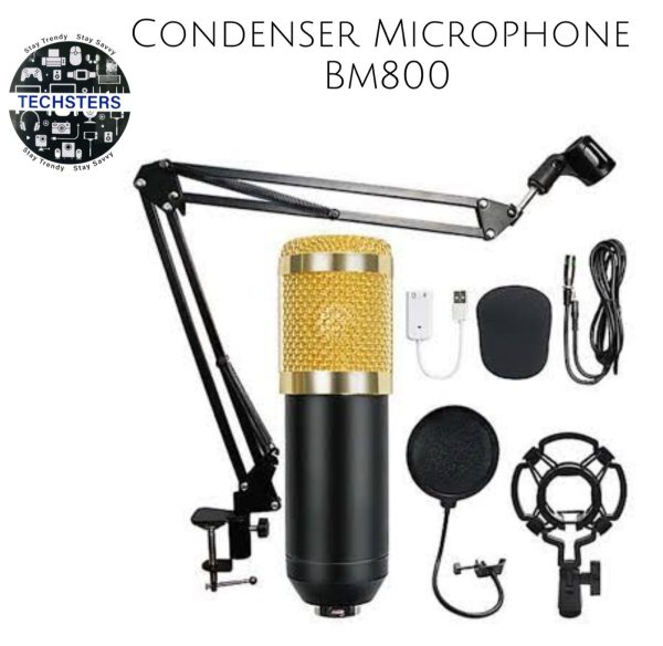 Professional USB Condenser Microphone Kit – Podcast, Karaoke, Gaming & YouTube Recording Mic Set with Adjustable Stand & Noise Reduction - Image 5