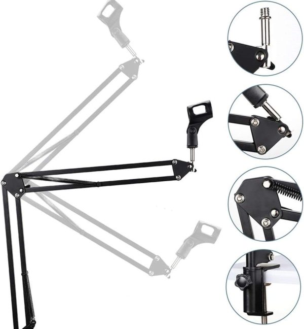 Professional USB Condenser Microphone Kit – Podcast, Karaoke, Gaming & YouTube Recording Mic Set with Adjustable Stand & Noise Reduction - Image 7