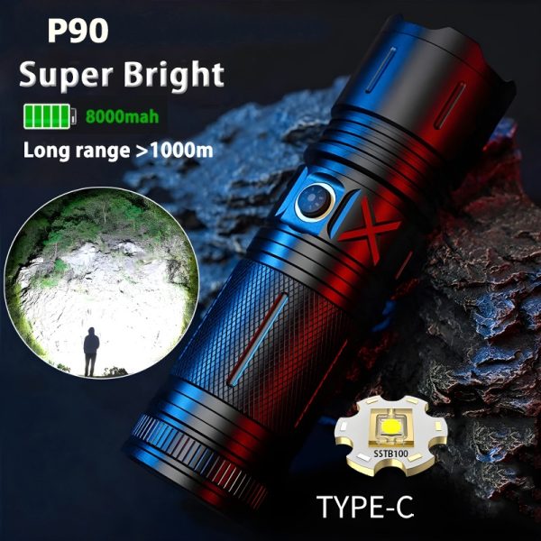 Ruilang P90 Ultra Bright Rechargeable LED Flashlight