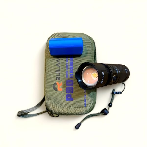 Ruilang P90 Ultra Bright Rechargeable LED Flashlight | Zoom Torch, Multiple Modes & Type-C Fast Charging - Image 3