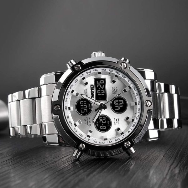 SKMEI 1389 Men's Dual-Display Chronograph Watch - Image 4