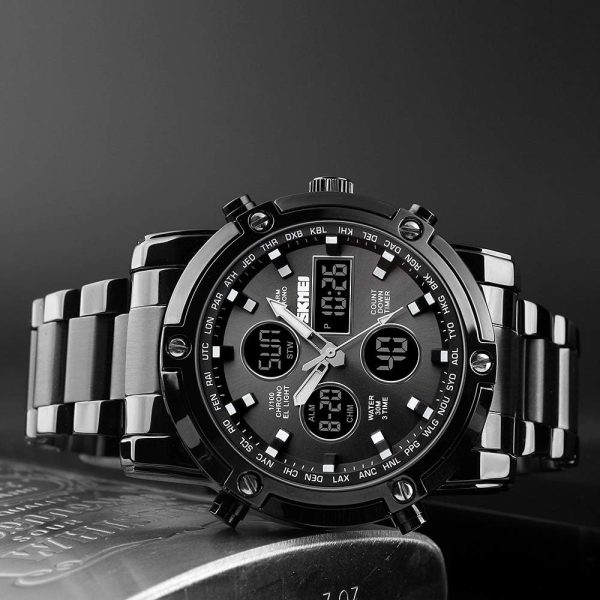 SKMEI 1389 Men's Dual-Display Chronograph Watch - Image 8