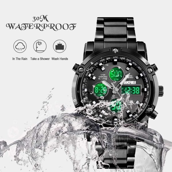SKMEI 1389 Men's Dual-Display Chronograph Watch - Image 9