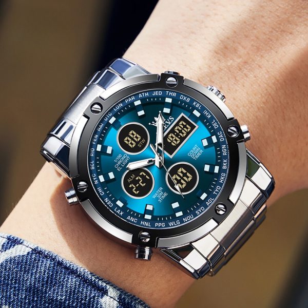 SKMEI 1389 Men's Dual-Display Chronograph Watch - Image 11