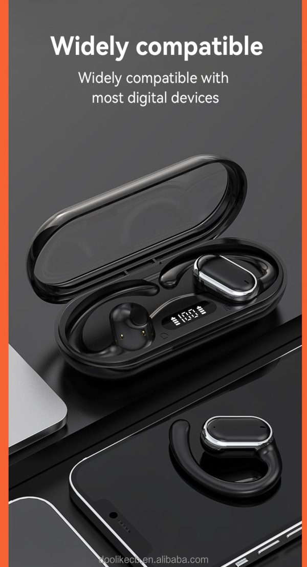 X97 Wireless Open-Ear Earbuds – LED Power Display, Bluetooth 5.3, Pain-Free Fit, Noise Cancellation, Waterproof - Image 3