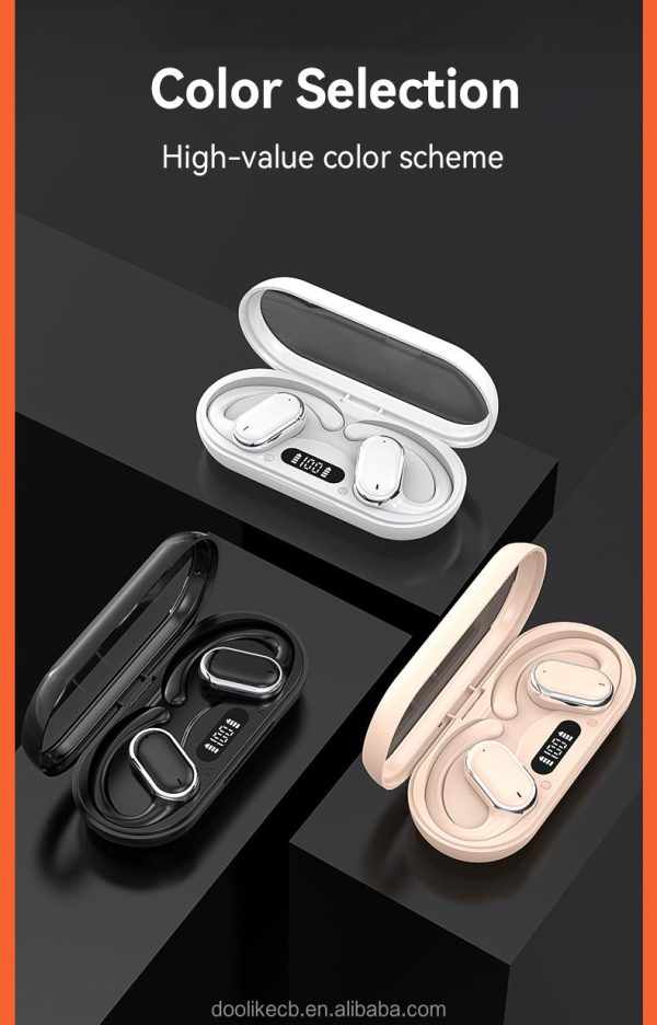 X97 Wireless Open-Ear Earbuds – LED Power Display, Bluetooth 5.3,