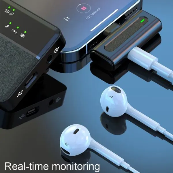 SX8 Type-C Wireless Lavalier Microphone – Compact, Plug-and-Play Mic for Pro-Quality Interviews & Vlogs - Image 3