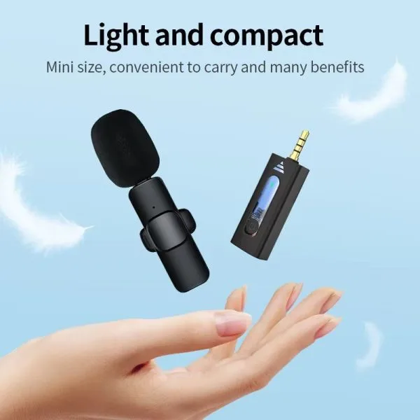 Ultimate K35 Wireless Lavalier Mic – Pro Vlogging Collar Microphone with 20m Range, Real-Time Noise Reduction & Long Battery - Image 5