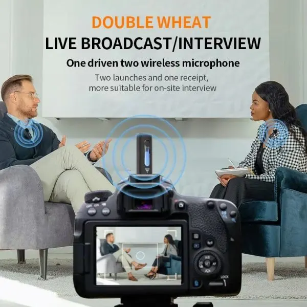 Ultimate K35 Wireless Lavalier Mic – Pro Vlogging Collar Microphone with 20m Range, Real-Time Noise Reduction & Long Battery - Image 6
